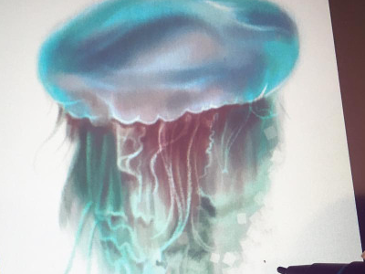 Jellyfish animals color digital art illustration jellyfish watercolor watercolour