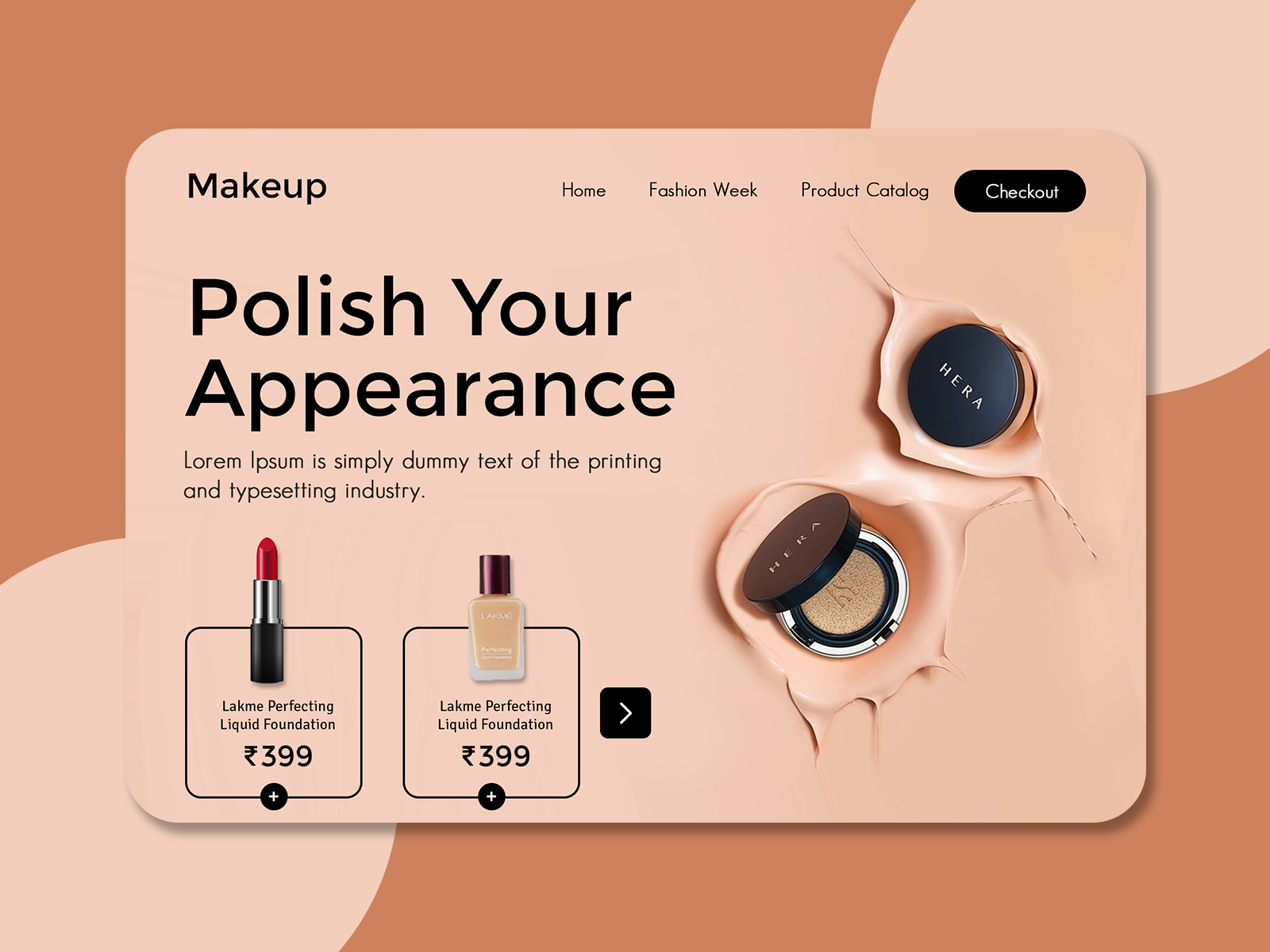 Makeup Shopping  Page Design ProdX by ProdX on Dribbble