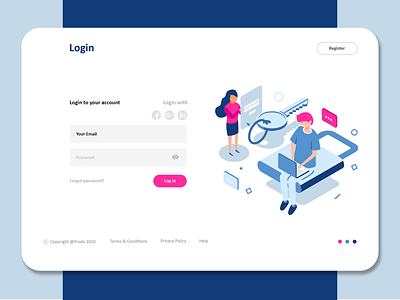 Login Page Design - ProdX admin design login design login form login page login screen register form website login