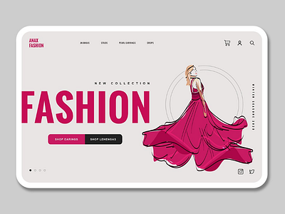 Luxury Fashion Homepage Design fashion homepage illustration landing page luxury