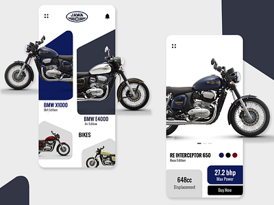 Jawa Bike App Design app bike bullet design e commerce illustration jawa luxury bike premium brand bike