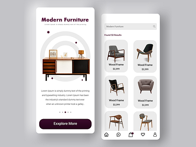 Furniture Selling Application Design - ProdX app app design app designers app development company design furniture app furniture design furniture website illustration ui uiux webdesign website design