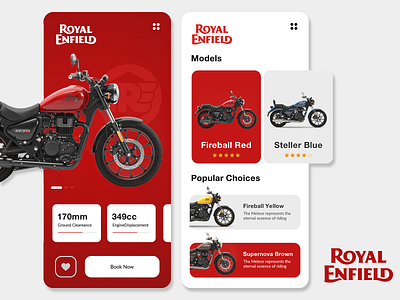 Royal Enfield Bullet 350 - ProdX app app design app designers australia bike bike app bullet design design agency illustration ui uidesign uiux