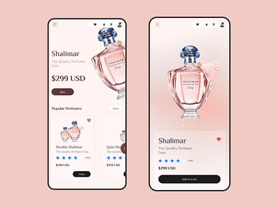 Perfume Product App Design design ui uidesign uiux webdesign website design