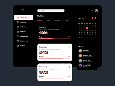 Task Management Dashboard Design app design design uidesign uiux webdesign website design