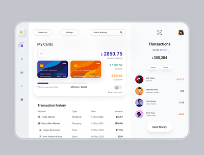 Financial Dashboard Design design uidesign uiux webdesign website design