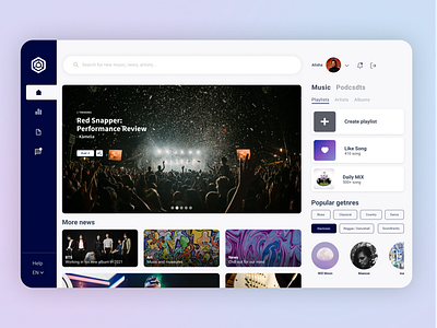 Music Dashboard Design