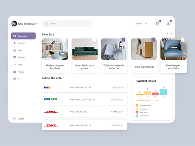 Furniture Dashboard Design