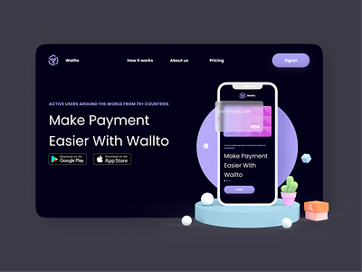 E-Wallet Mobile App Design app design design homepagedesign uiux webdesign website design