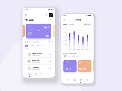 Fintech App Design app design illustration uiux webdesign website design