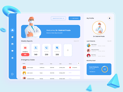 Health Care Dashboard Design homepagedesign illustration uiux webdesign website design