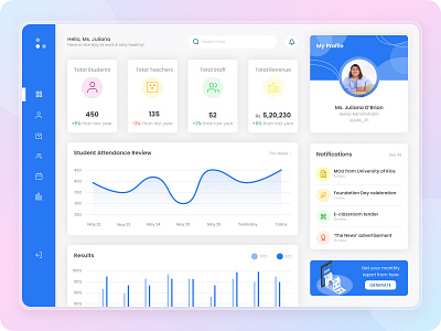 Attendance Dashboard Design app design illustration webdesign website design