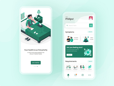 Covid 19 Health App Design