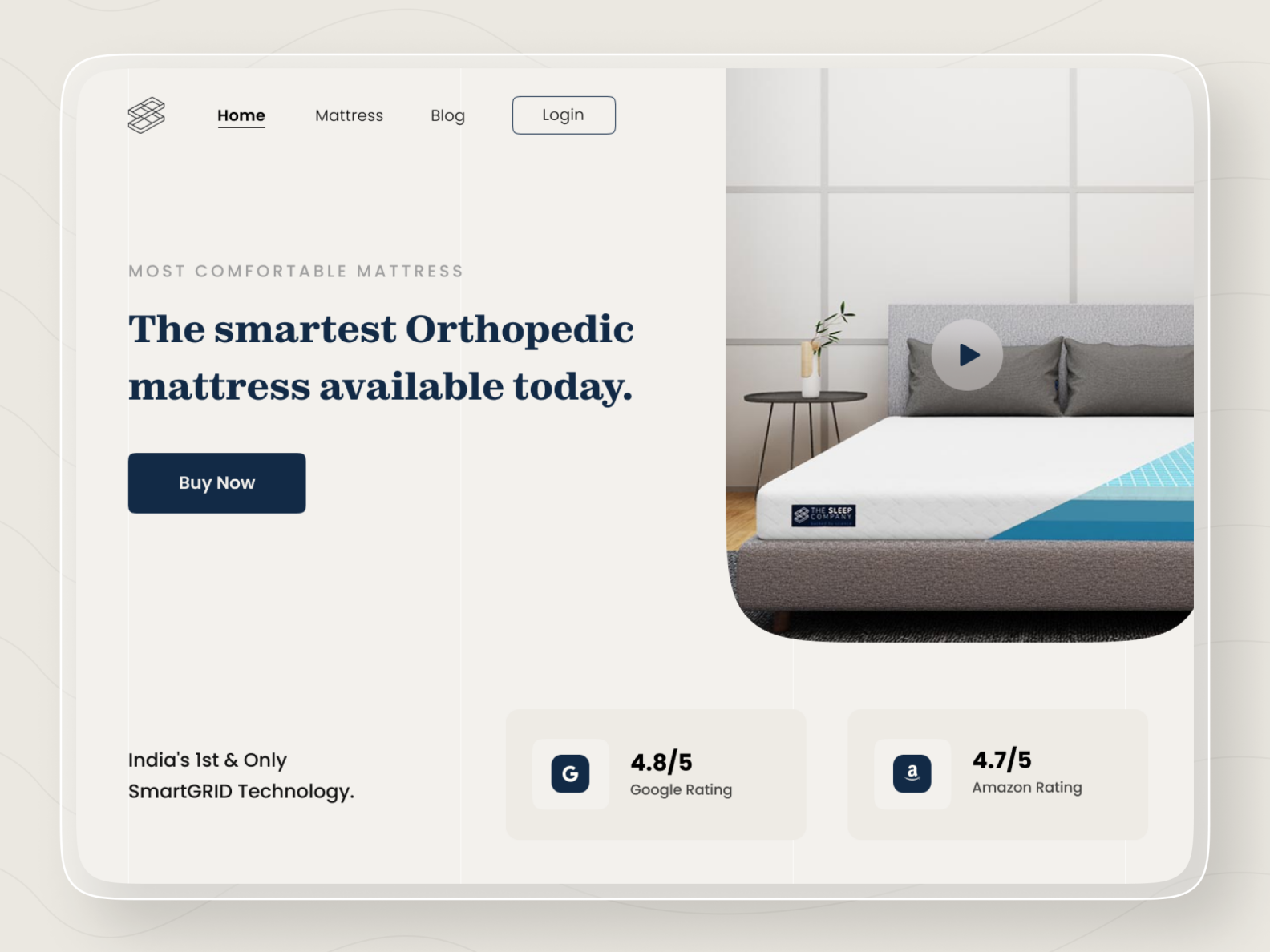 Smart Home Mattress Landing Page by ProdX on Dribbble