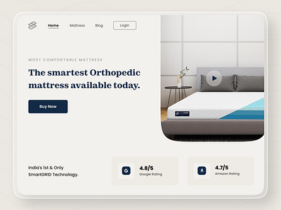 Smart Home Mattress Landing Page app design design webdesign website design