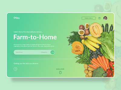 Fruits Landing Page Design app design design uidesign webdesign website design