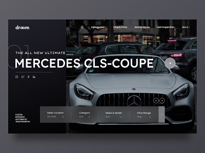 E-commerce Luxury Car Landing Page Design app design uidesign webdesign website design