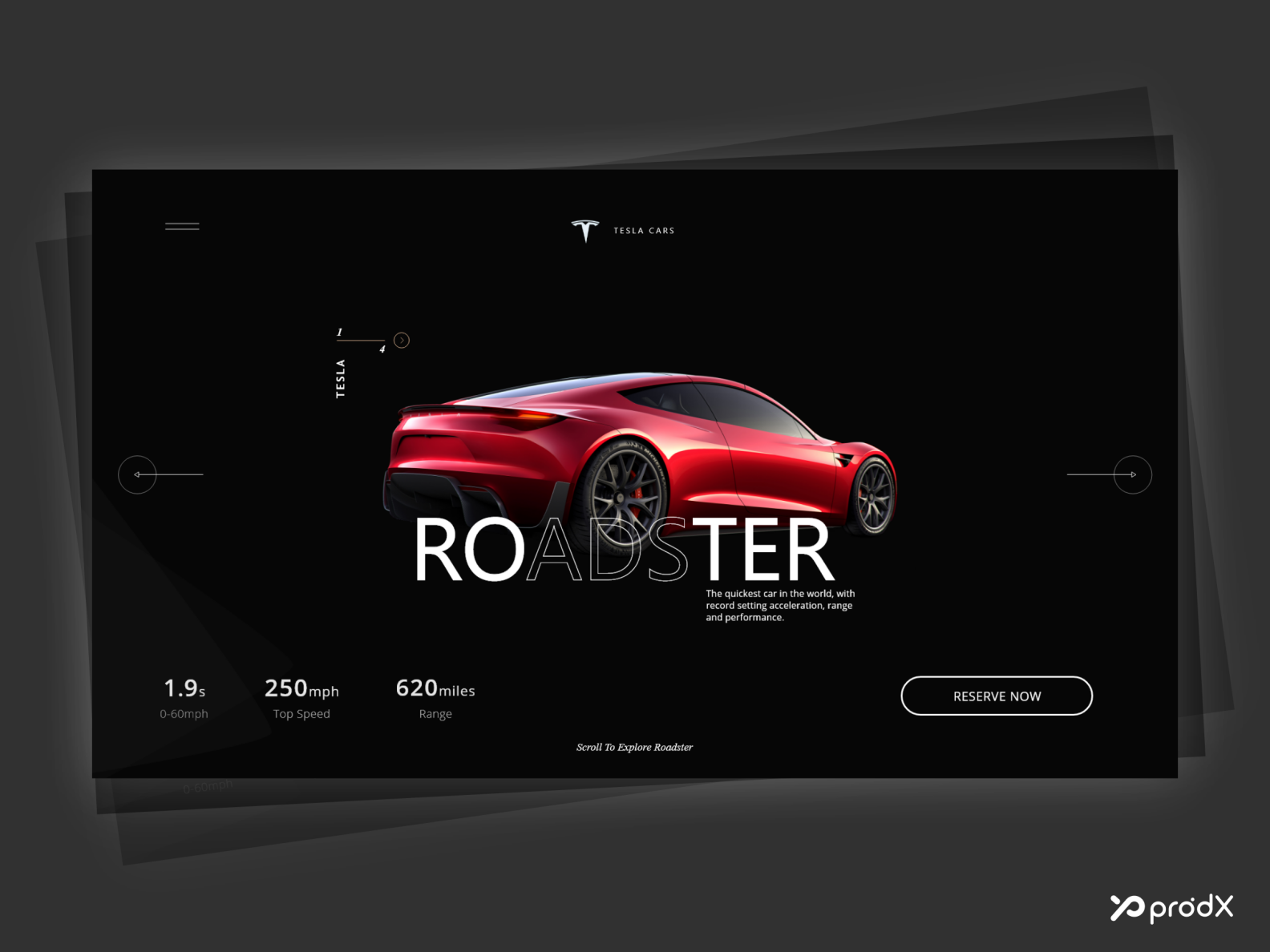 car website landing page design