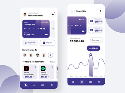 Fintech App Design app design branding design illustration uiux