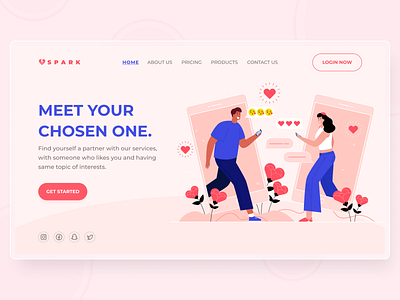 Dating Landing Page Design