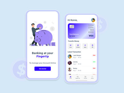 Banking App Design app design illustration logo uidesign uiux