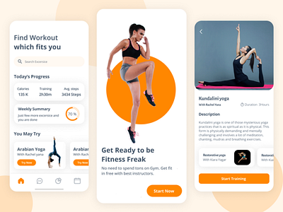 Fitness Mobile App Design