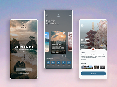 Travelling Mobile App Design