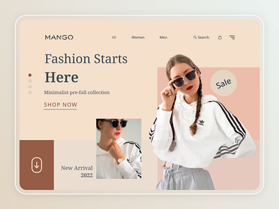 Fashion-tech Landing Page Design app design branding design illustration uidesign uiux website design