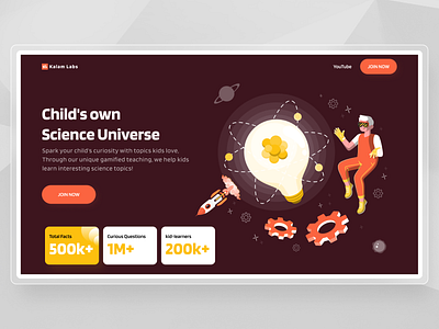 Landing Screen Redesign for Kalam Labs