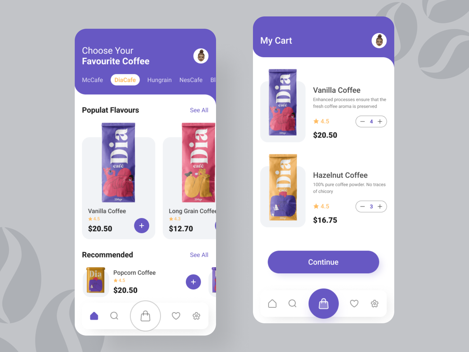 Coffee Odering App Design by ProdX on Dribbble