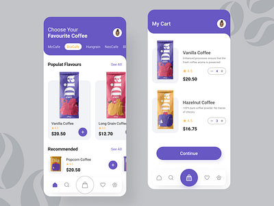 Coffee Odering App Design