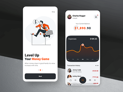 FinTech App design for managing daily expenses