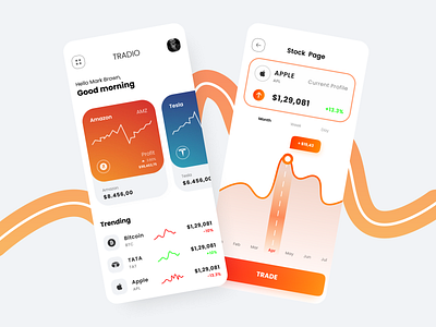 Stock Trading App Design - FinTech by ProdX app design branding ui uiux webdesign website design