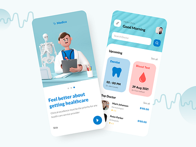 HealthCare App Design with Appointment features ! app app design design healthcare healthtech prodx ui design uiux video app design