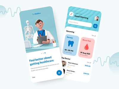 HealthCare App Design with Appointment features !