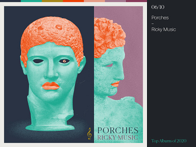 06 || Porches - Ricky Music 2020 design album artwork best of 2020 design illustration minimal typography vector