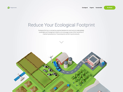 Sustainable Farming 3d Scene 3d agriculture blender eco ecology green illustration isometric landing organic sustainable
