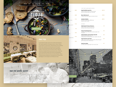 Rioja Website POC restaurant website website design