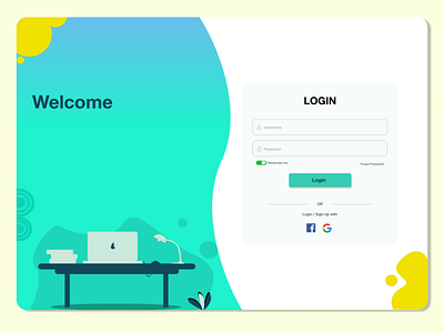 LOGIN Page design ui ux website