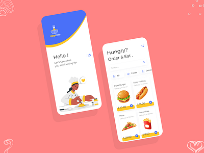 Online Food Delivery App UI/UX Design colors food app fooddelivery mobile app development mobile application design mobile application development multiqos typography ui ux user experience