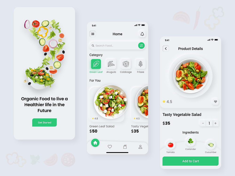Organic Food Ordering App by MQoS UI/UX for MultiQoS on Dribbble