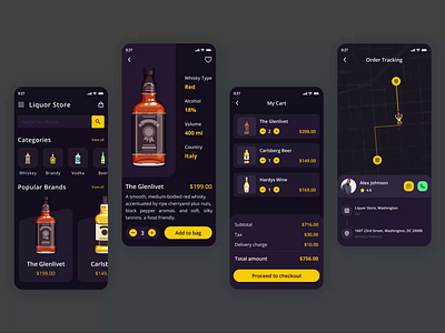 Liquor Delivery App alcohol delivery app alcohol order alcohol ordering app alcohol store alcohol store app beer delivery delivery app drink store liquor liquor delivery liquor order liquor ordering app liquor shop liquor store app mobile app mobile app design online store ui ux wine shop wine store