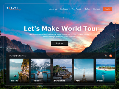 Travel Agency Website ✈ - Home Page Design