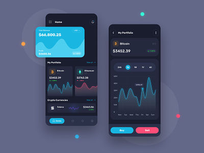Crypto Wallet  - Cryptocurrency Mobile App UI