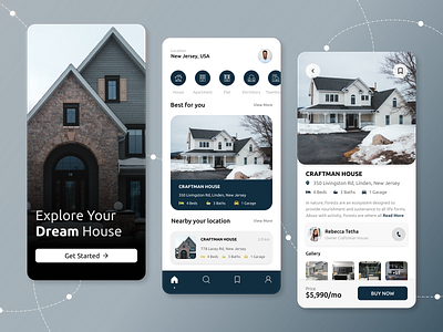 Home Rental App UI Design apartment app design booking booking app building buy home house mobile app mobile app design properties property property app property rental real estate rent rent app residence sell uiux design