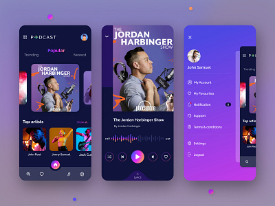 Podcast App UI - Music Streaming App Design by MQoS UI/UX for MultiQoS ...