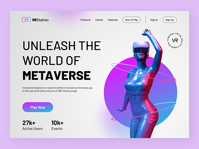 Metaverse - VR Store Landing Page