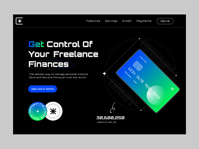 Payment Card - Fintech Landing Page Concept