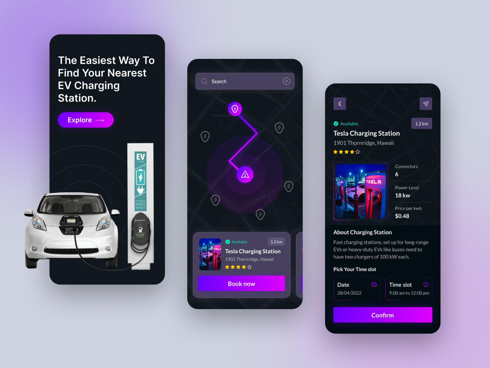 EV Charging Station Finder App by MQoS UI/UX for MultiQoS on Dribbble