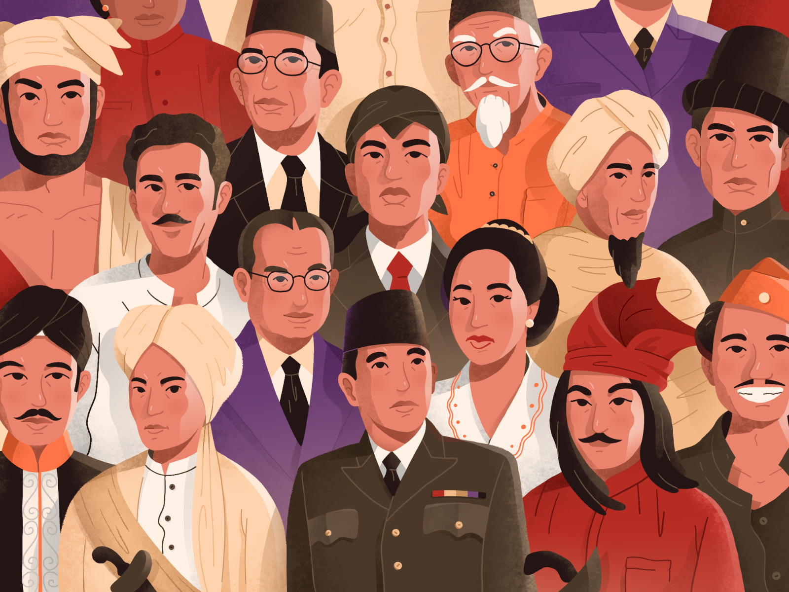 National Heroes' Day 2022 Commemoration art big day color commemoration design digital art drawing flat heroes heroes day illustrations indonesian people procreate texture